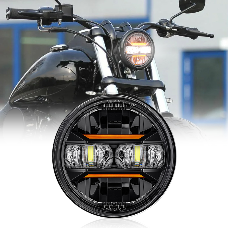 Universal Motorcycle Led Headlight Projector - Universele Auto Motor 5.75 Inch LED