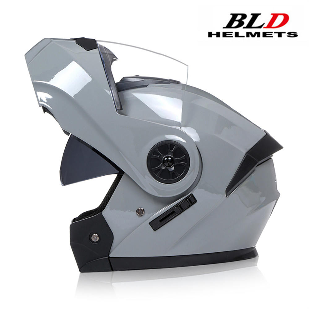 Full Face Motorcycle Helmet With Bluetooth - Modulaire motorhelm met dubbele lens Nieuwste