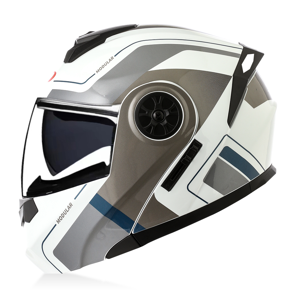 Full Face Motorcycle Helmet With Bluetooth - Hoge kwaliteit modulaire flip-up motorhelm met