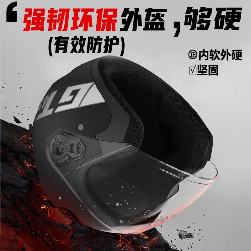 3/4 Open Gezicht Retro Motorhe - Dual Visor Motorcycle Racing Helmet recensie en prijs