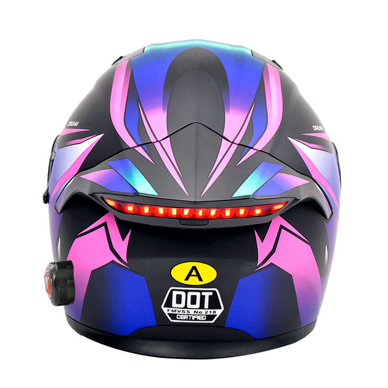 DOT motorhelmen met dubbele vi - Full Face Motorcycle Helmet With Bluetooth recensie en prijs