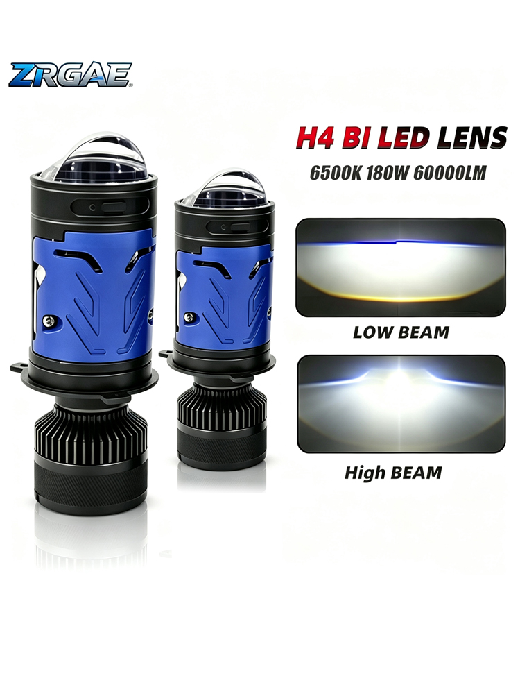 2 stuks H4 Bi Mini LED project - Universal Motorcycle Led Headlight Projector recensie en prijs