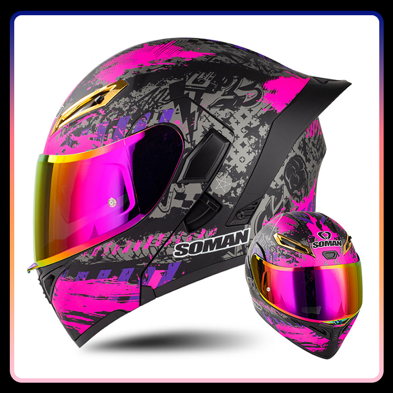 Mannen Vrouwen Motorhelmen Ful - Full Face Motorcycle Helmet With Bluetooth recensie en prijs