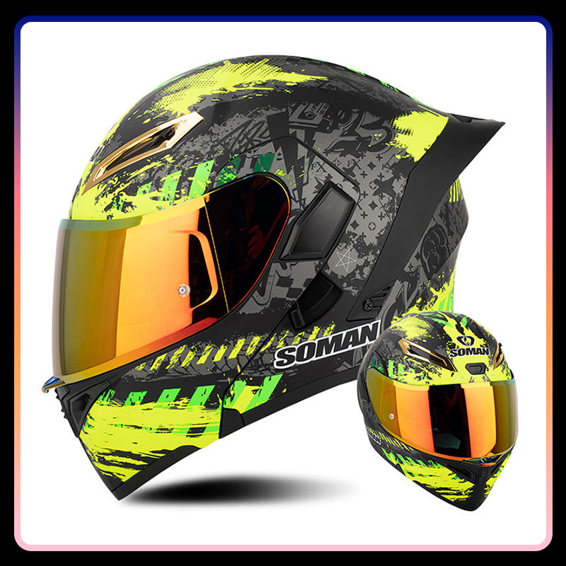 Mannen Vrouwen Motorhelmen Ful - Full Face Motorcycle Helmet With Bluetooth recensie en prijs