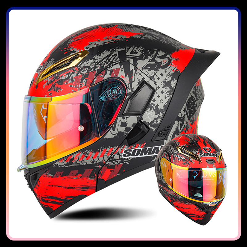 Mannen Vrouwen Motorhelmen Ful - Full Face Motorcycle Helmet With Bluetooth recensie en prijs