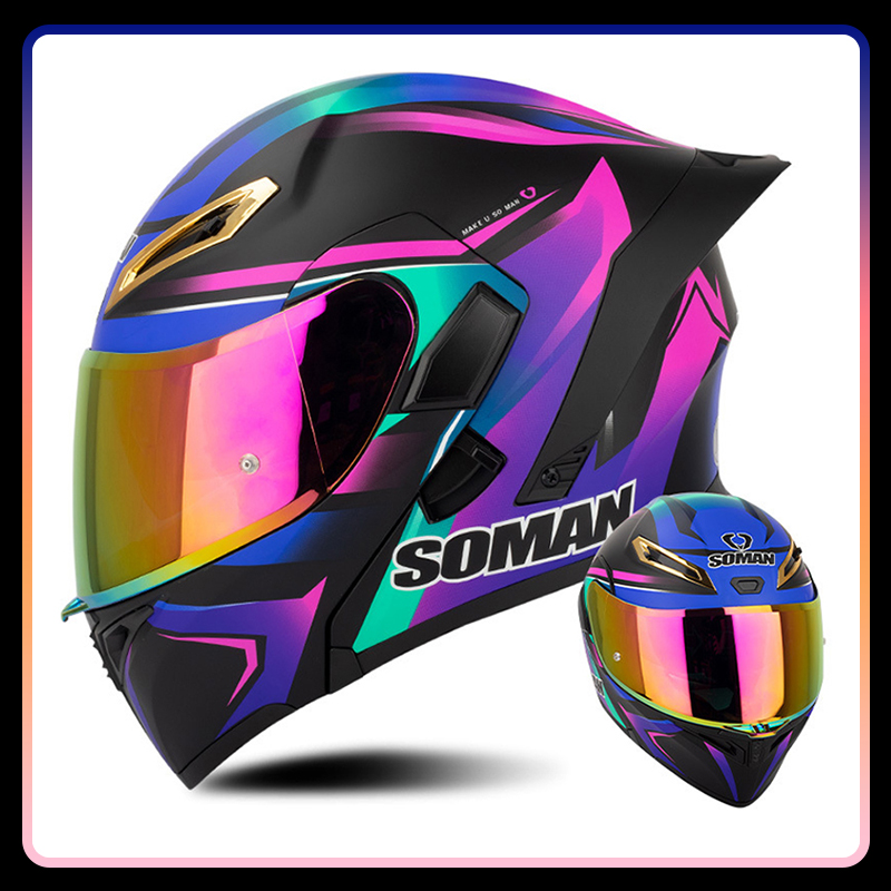 Mannen Vrouwen Motorhelmen Ful - Full Face Motorcycle Helmet With Bluetooth recensie en prijs