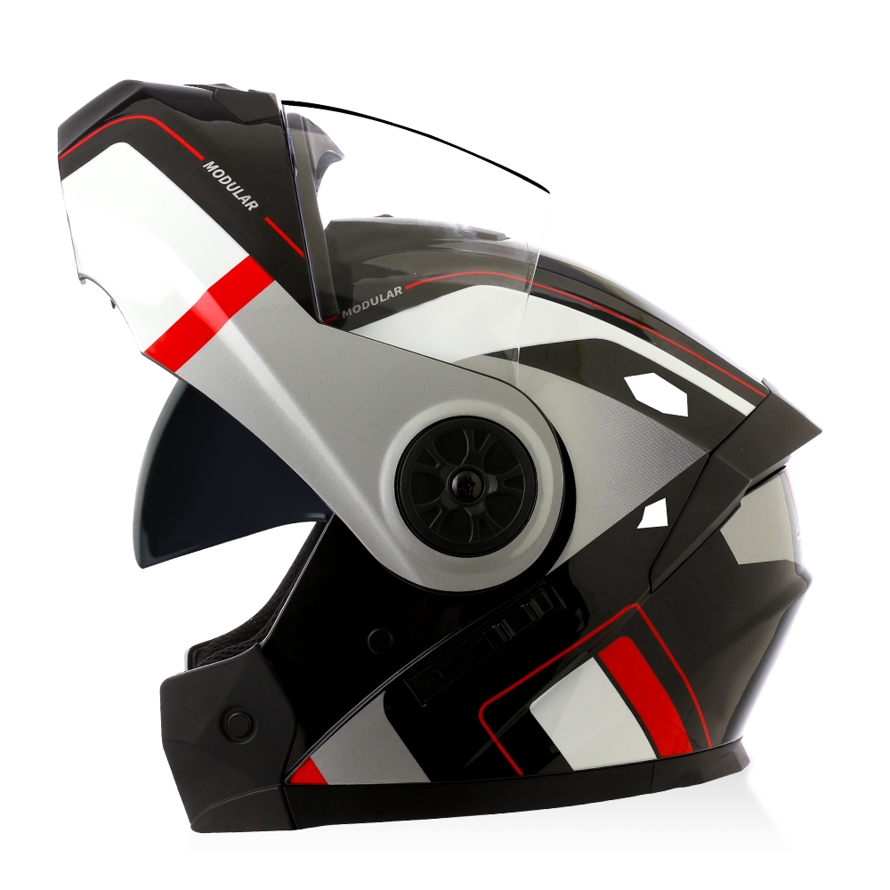 Hoge kwaliteit modulaire flip- - Full Face Motorcycle Helmet With Bluetooth recensie en prijs