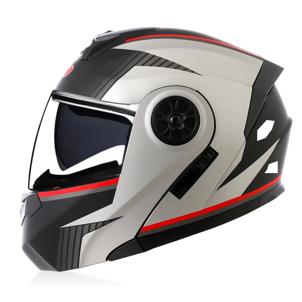 Hoge kwaliteit modulaire flip- - Full Face Motorcycle Helmet With Bluetooth recensie en prijs