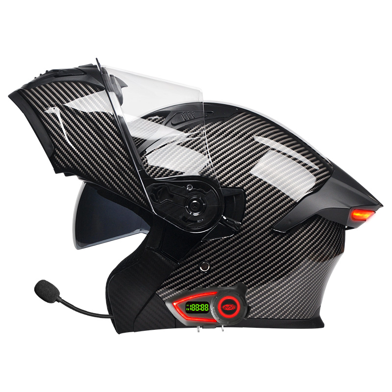 ABS Materiaal Motorhelmen Dubb - Full Face Motorcycle Helmet With Bluetooth recensie en prijs