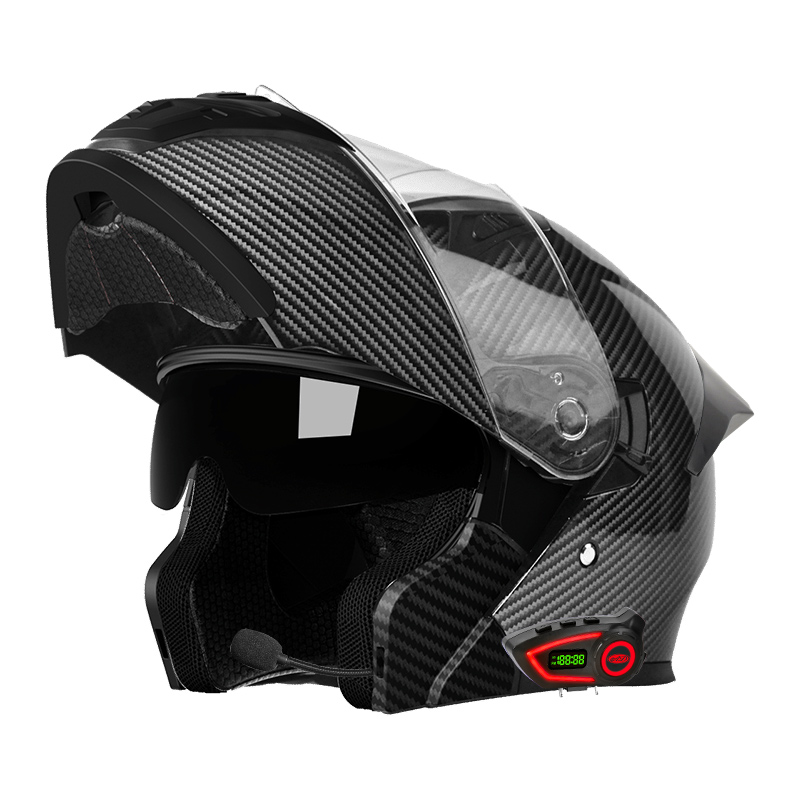 ABS Materiaal Motorhelmen Dubb - Full Face Motorcycle Helmet With Bluetooth recensie en prijs